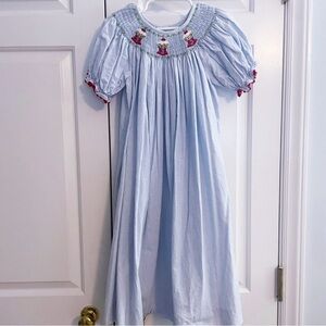 Gingham Smocked Girls Gum-ball Dress, size 6